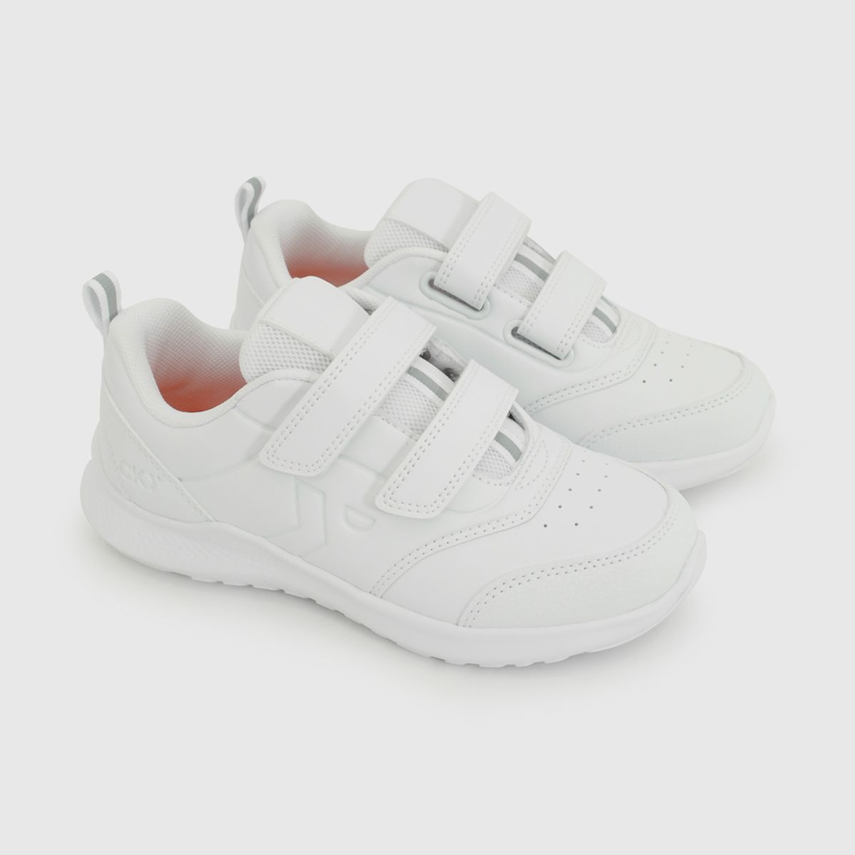 COLLOKY - Zapatilla Escolar Deportiva Unisex Blanca con Velcros y Suela Phylon