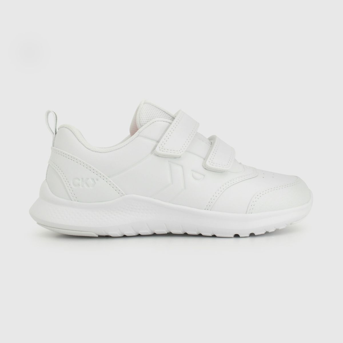 COLLOKY - Zapatilla Escolar Deportiva Unisex Blanca con Velcros y Suela Phylon