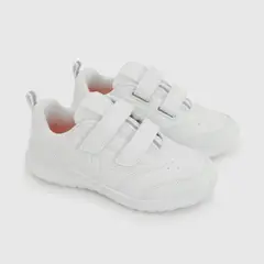COLLOKY - Zapatilla Escolar Deportiva Unisex Blanca con Velcros y Suela Phylon