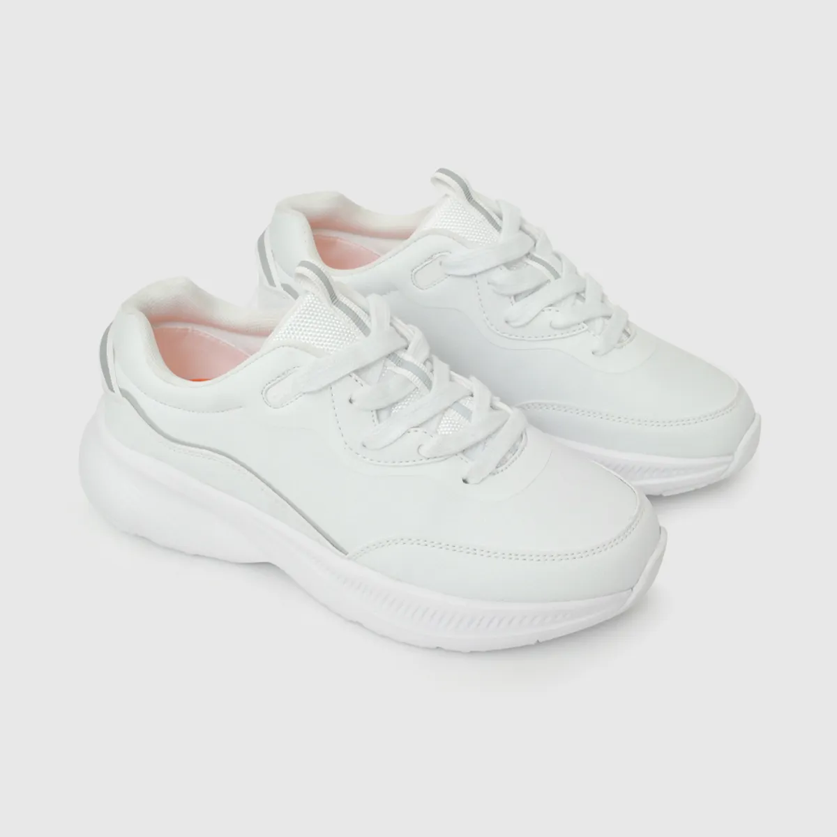 COLLOKY - Zapatilla Escolar Deportiva Unisex Blanca con Cordones y Suela Phylon