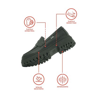 Imagen 2 del producto Zapato Escolar Negro con Plantilla de Cuero con Memory Foam