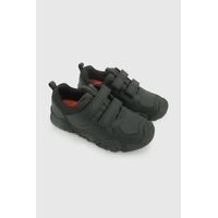 Zapato Escolar de niño Negro con Velcros y Suela Antideslizante