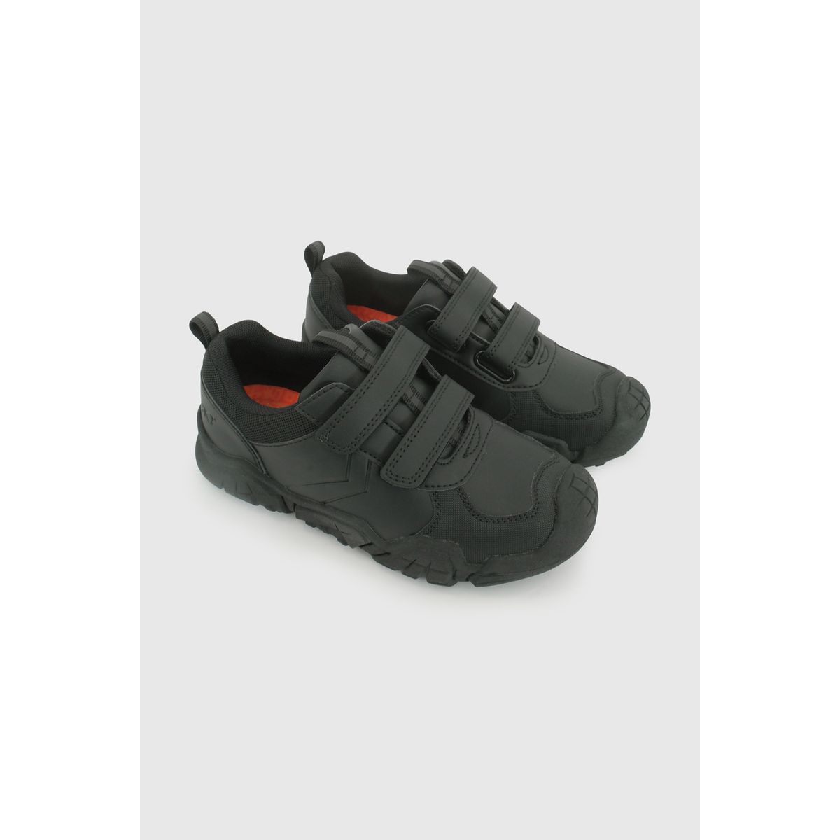 COLLOKY - Zapato Escolar de niño Negro con Velcros y Suela Antideslizante