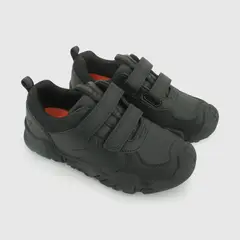 COLLOKY - Zapato Escolar de Niño Negro con Velcro