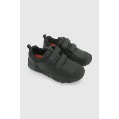 COLLOKY - Zapato Escolar de niño Negro con Velcros y Suela Antideslizante