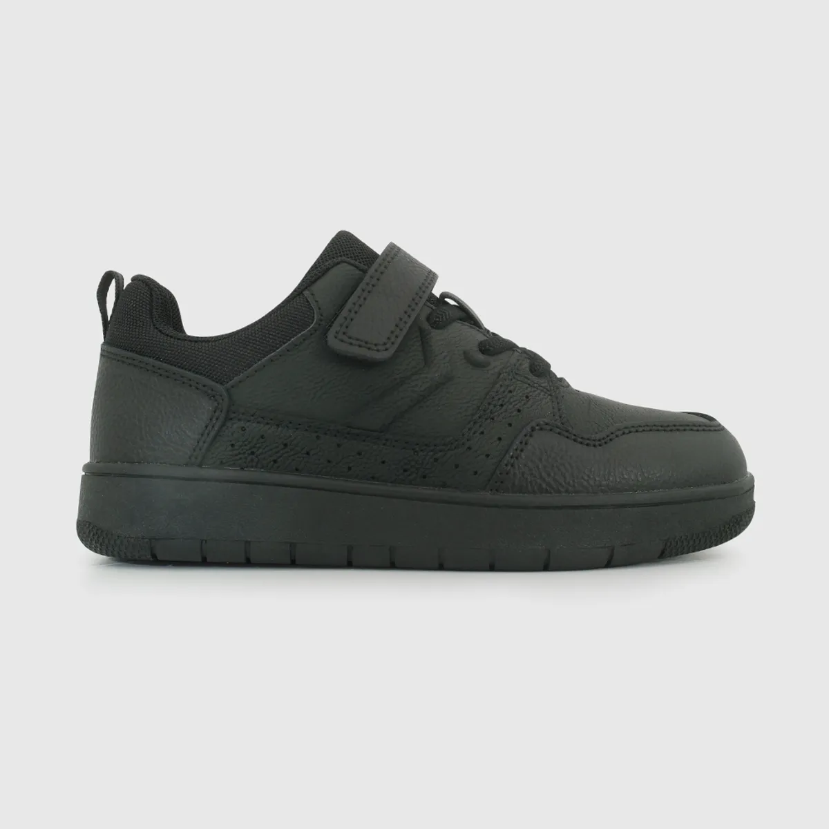 COLLOKY - Zapatilla Escolar Negra con Velcro Elástico y Plantilla de Memory Foam