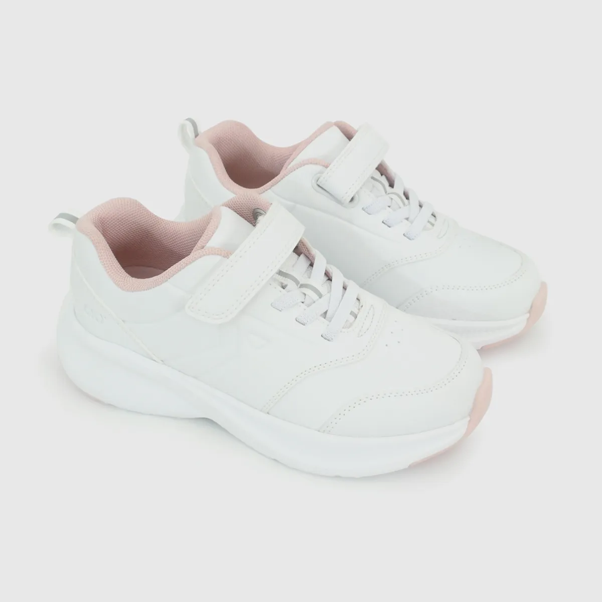 COLLOKY - Zapatilla Escolar Deportiva Blanca con Velcro Elástico