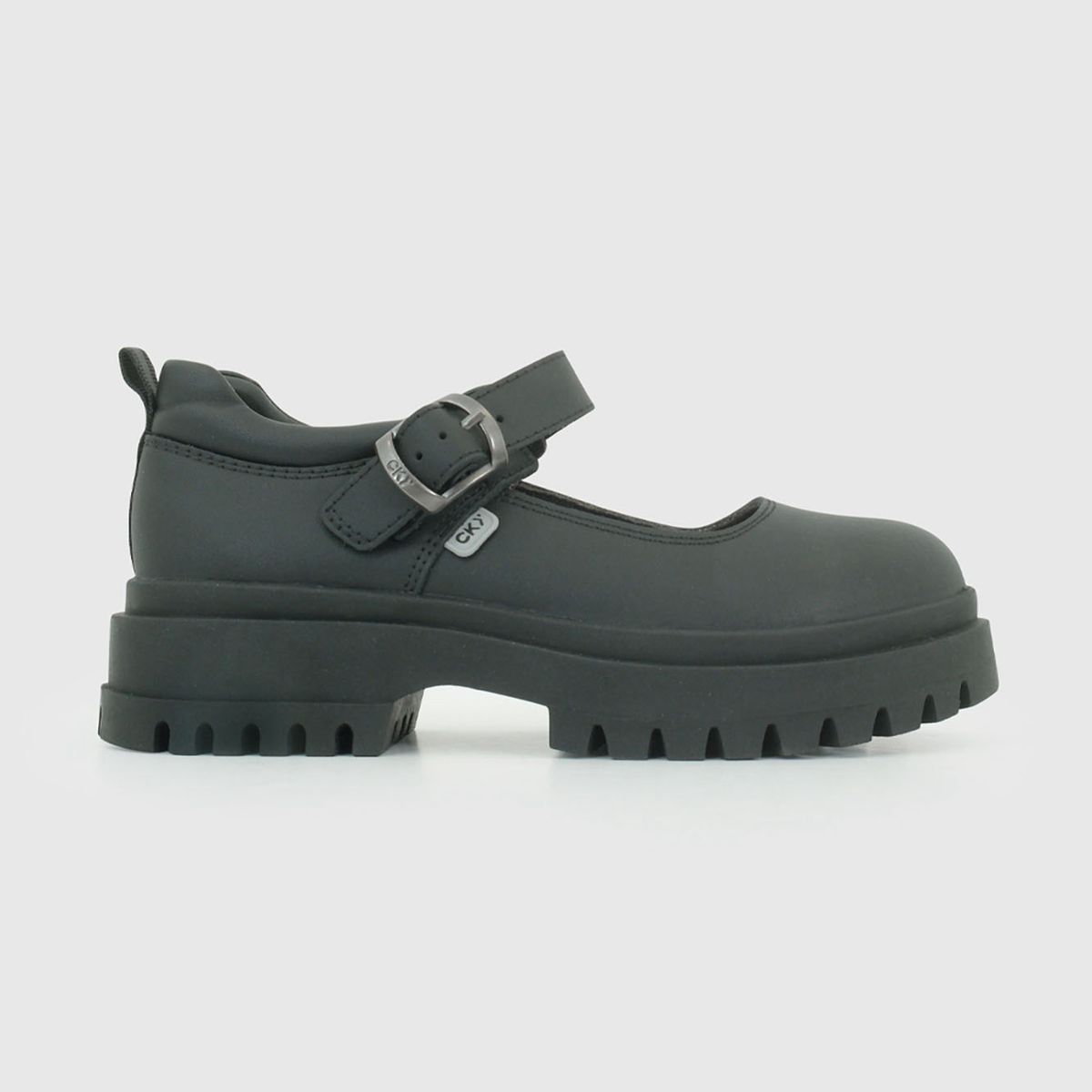 COLLOKY - Zapato Escolar Negro con Hebilla y Suela Antideslizante