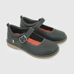 COLLOKY - Zapato Escolar de Niña Negro con hebilla
