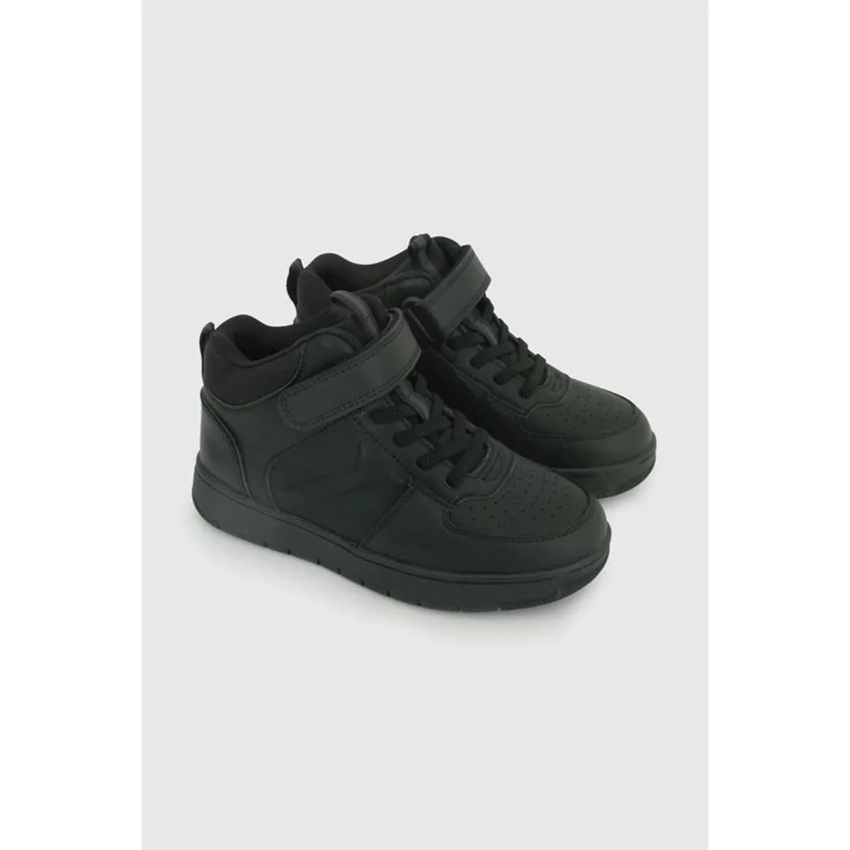 COLLOKY - Zapatilla Escolar Negra con Velcro y Suela de Goma Antideslizante