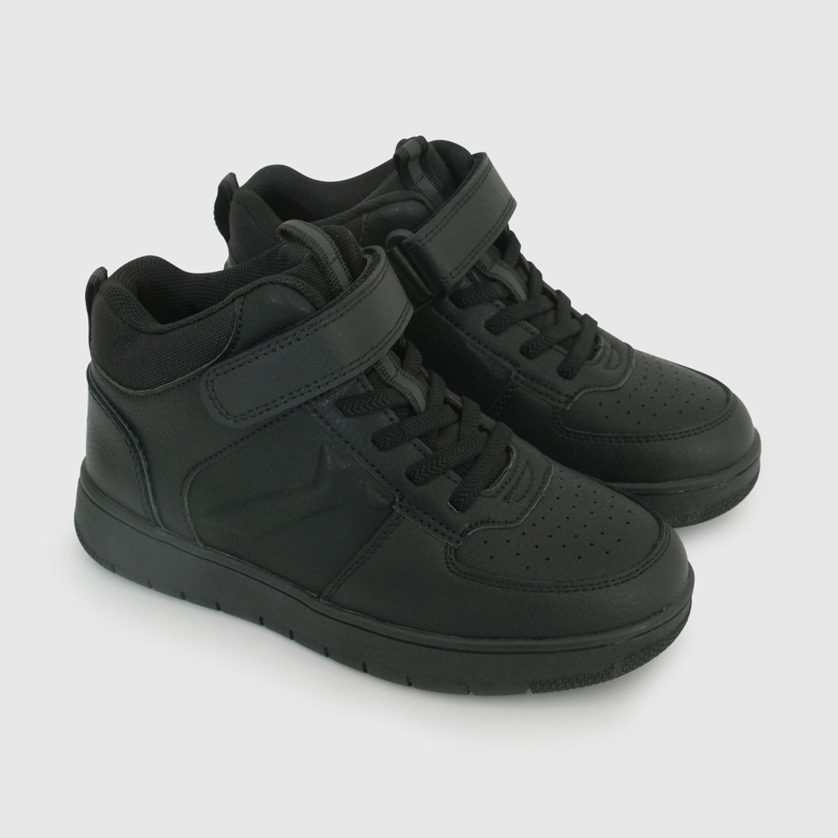 COLLOKY - Zapatilla Escolar Negra con Velcro y Suela de Goma Antideslizante