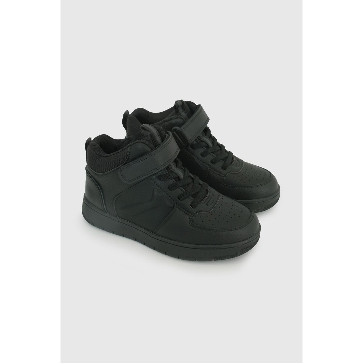 COLLOKY - Zapatilla Escolar Negra con Velcro y Suela de Goma Antideslizante