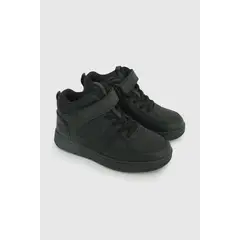 COLLOKY - Zapatilla Escolar Negra con Velcro y Suela de Goma Antideslizante