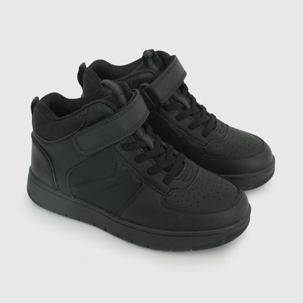 COLLOKY - Zapatilla Escolar Negra con Velcro y Suela de Goma Antideslizante