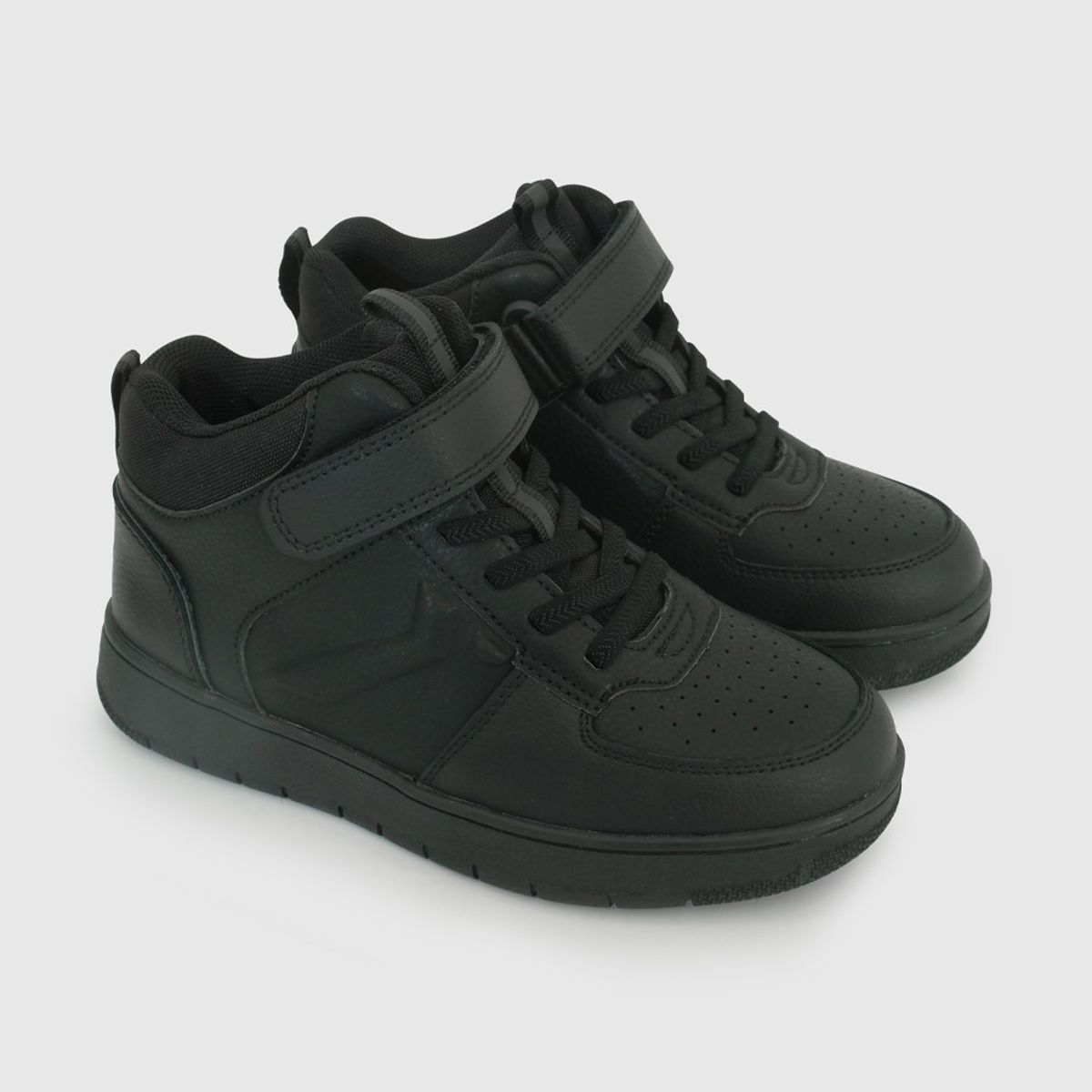 COLLOKY - Zapatilla Escolar Negra con Velcro y Suela de Goma Antideslizante