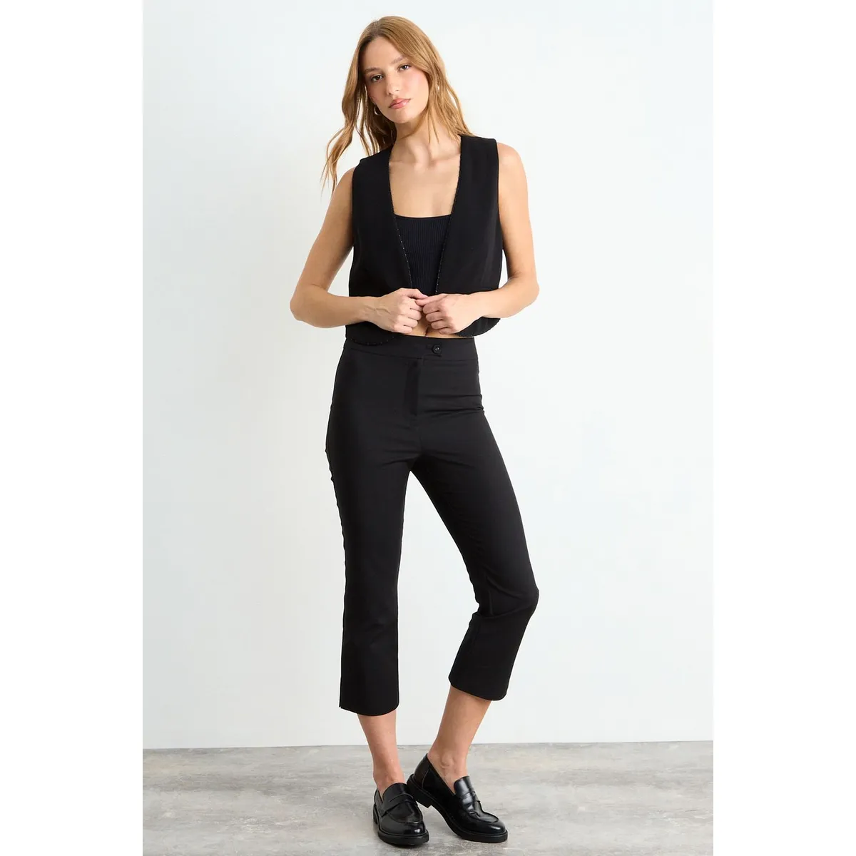 IO - Pantalon Liso Mujer Negro Io