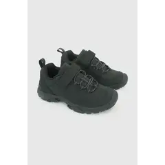 COLLOKY - Zapato Escolar Negro con Velcro Elástico y Piezas Reflectantes