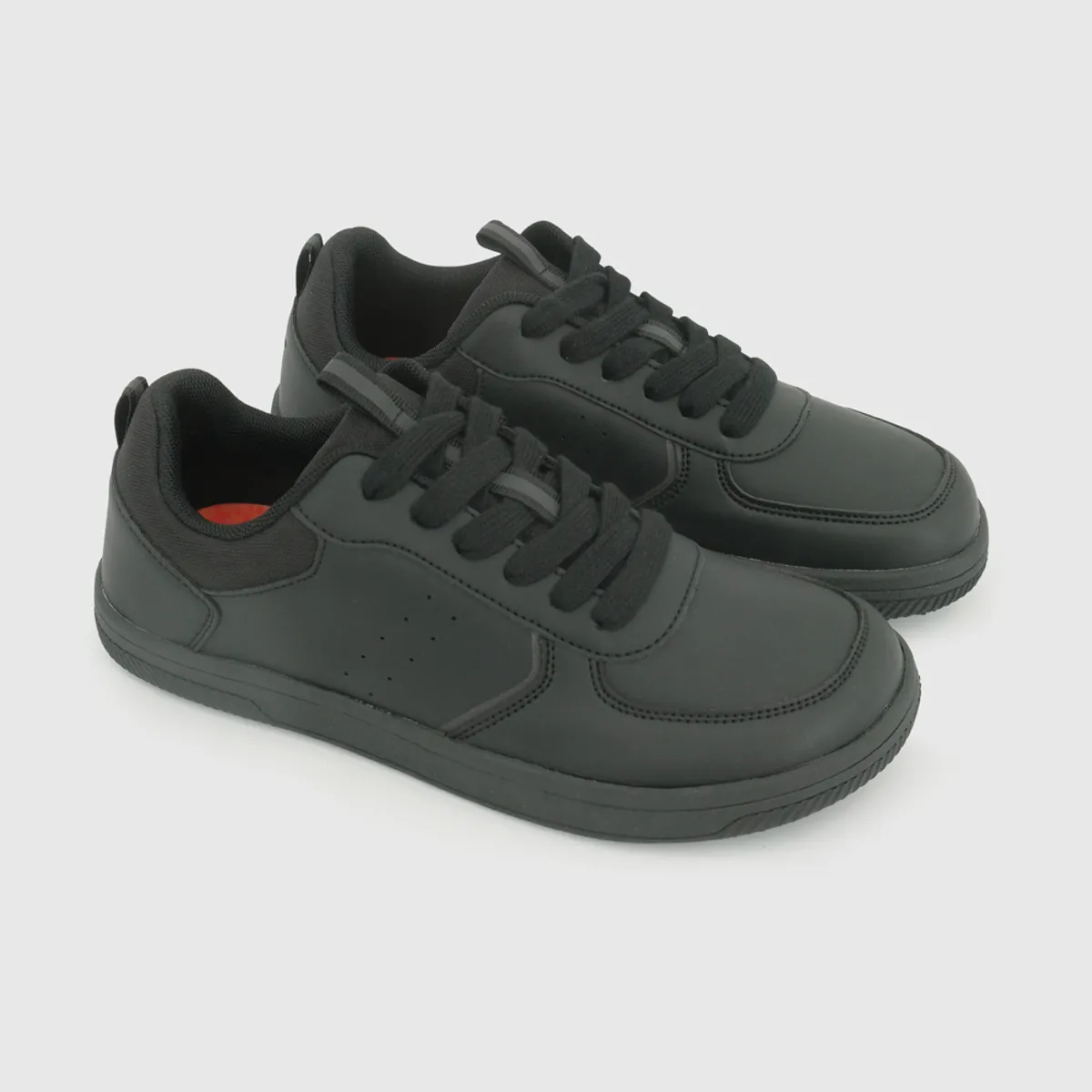 COLLOKY - Zapatilla Escolar Negra con Cordones Reflectantes y Suela Antideslizante