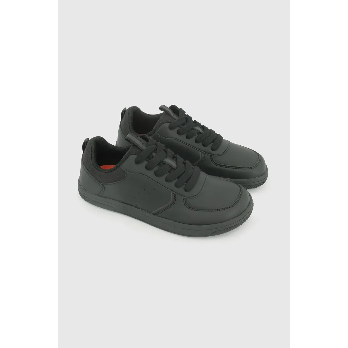 COLLOKY - Zapatilla Escolar Negra con Cordones Reflectantes y Suela Antideslizante