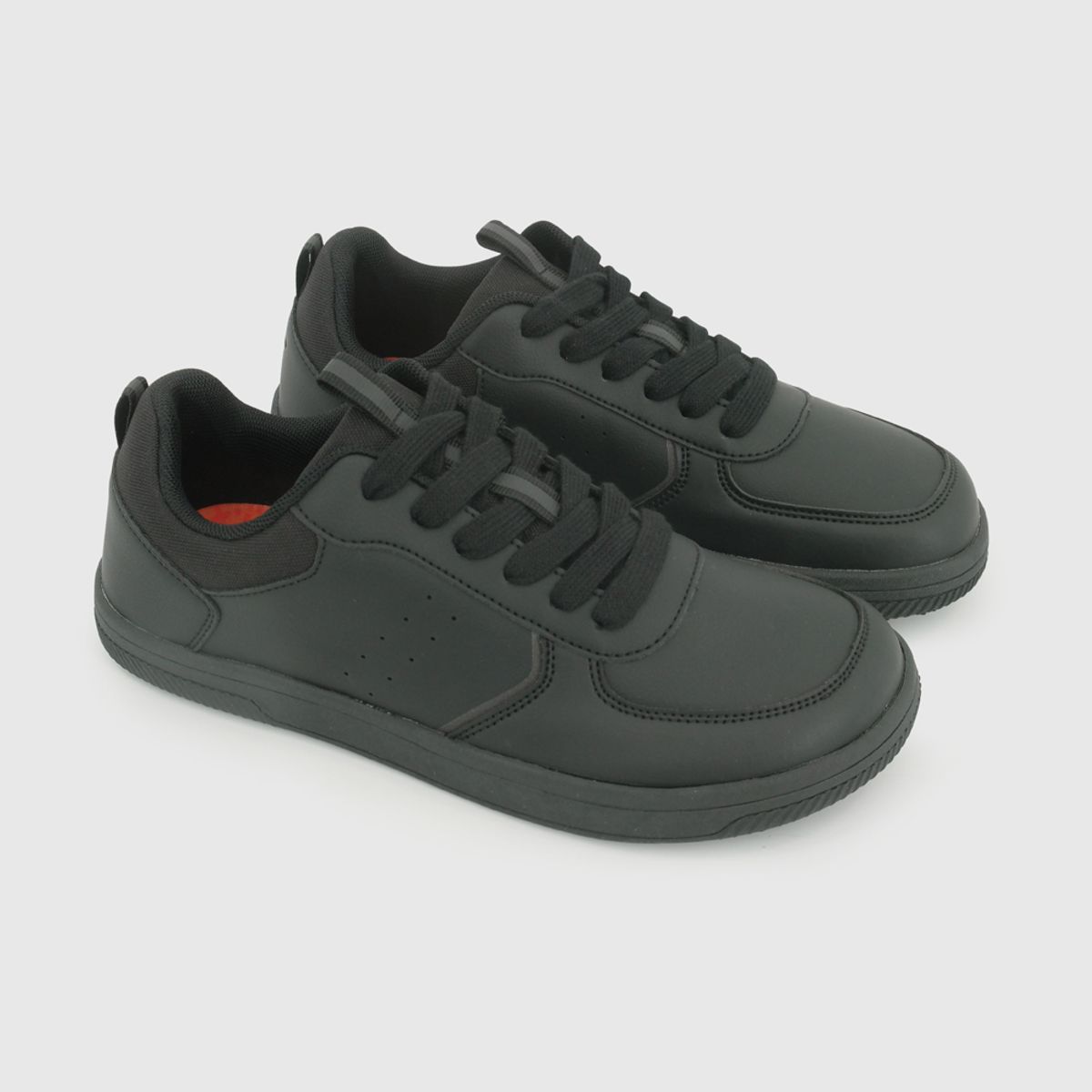 COLLOKY - Zapatilla Escolar Negra con Cordones Reflectantes y Suela Antideslizante