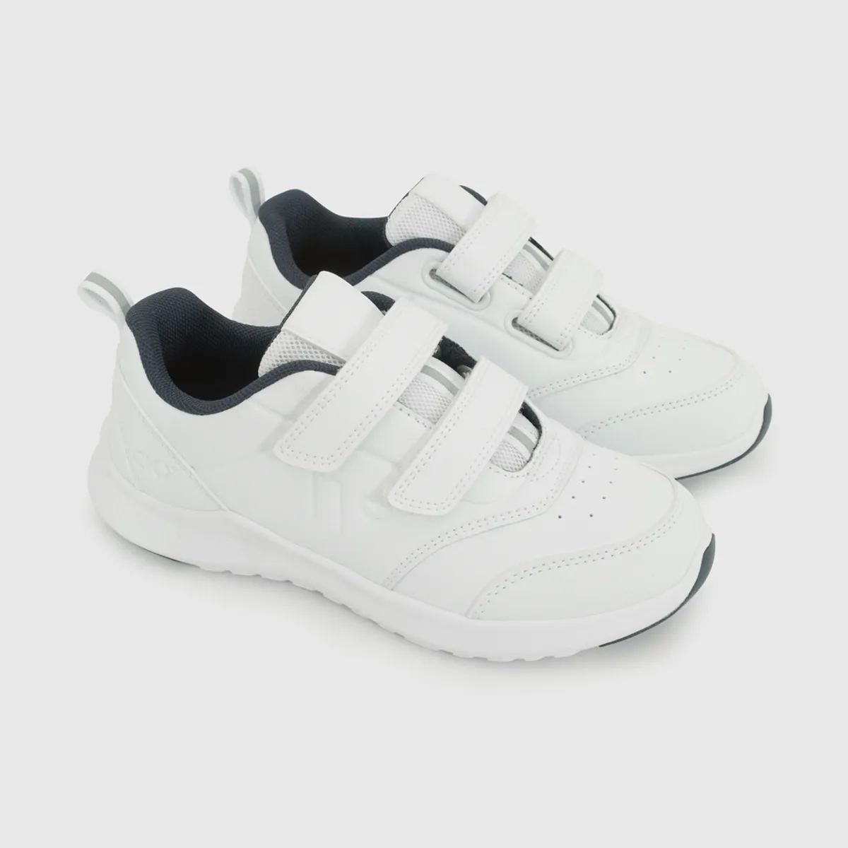COLLOKY - Zapatilla Escolar Deportiva Blanca con Velcros y Suela Phylon