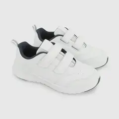 COLLOKY - Zapato Escolar de Niño Blanco con cierre de Velcro