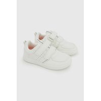 Zapatilla Escolar Blanca con Velcros y Plantilla de Memory Foam