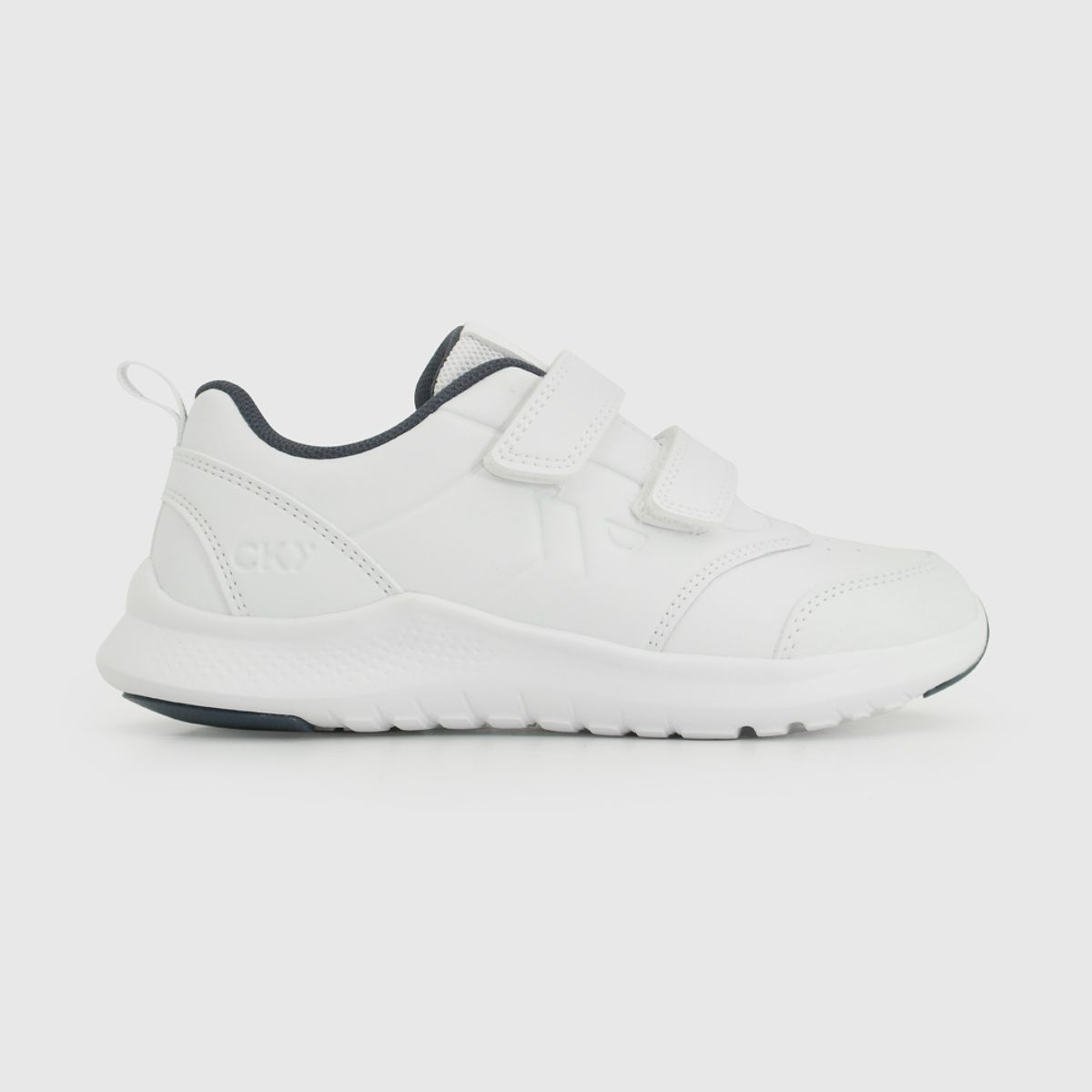 COLLOKY - Zapatilla Escolar Deportiva Blanca con Velcros y Suela Phylon
