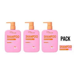 GENERICO - Pack 3 Shampoo Misucka Aceite De Argan Vegano Fortalecedor 1050ml