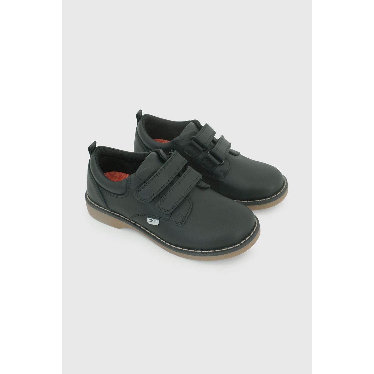 COLLOKY - Zapato Escolar Negro con Velcros y Piezas Reflectantes