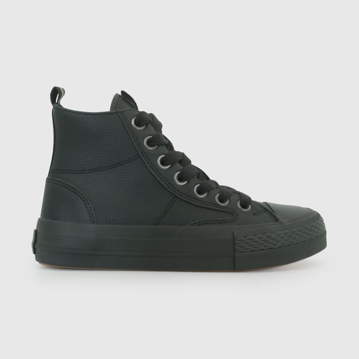 COLLOKY - Zapatilla Escolar Negra con Cordones y Plataforma