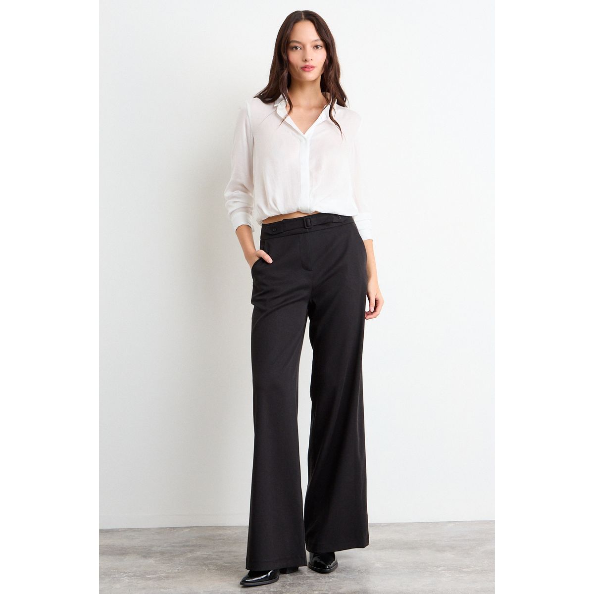 IO - Pantalon Liso Mujer Negro Io