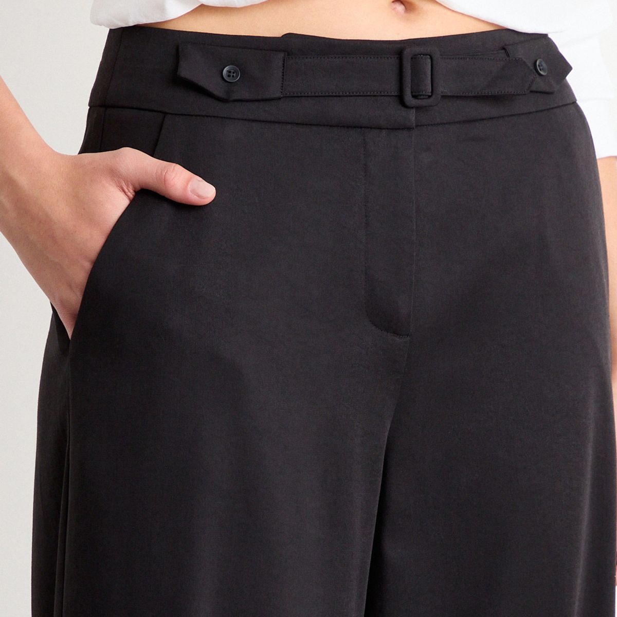IO - Pantalon Liso Mujer Negro Io