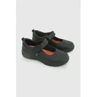Zapato Escolar Negro con Velcro y Plantilla de Cuero con Memory Foam