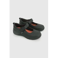Zapato Escolar Negro con Velcro y Plantilla de Cuero con Memory Foam