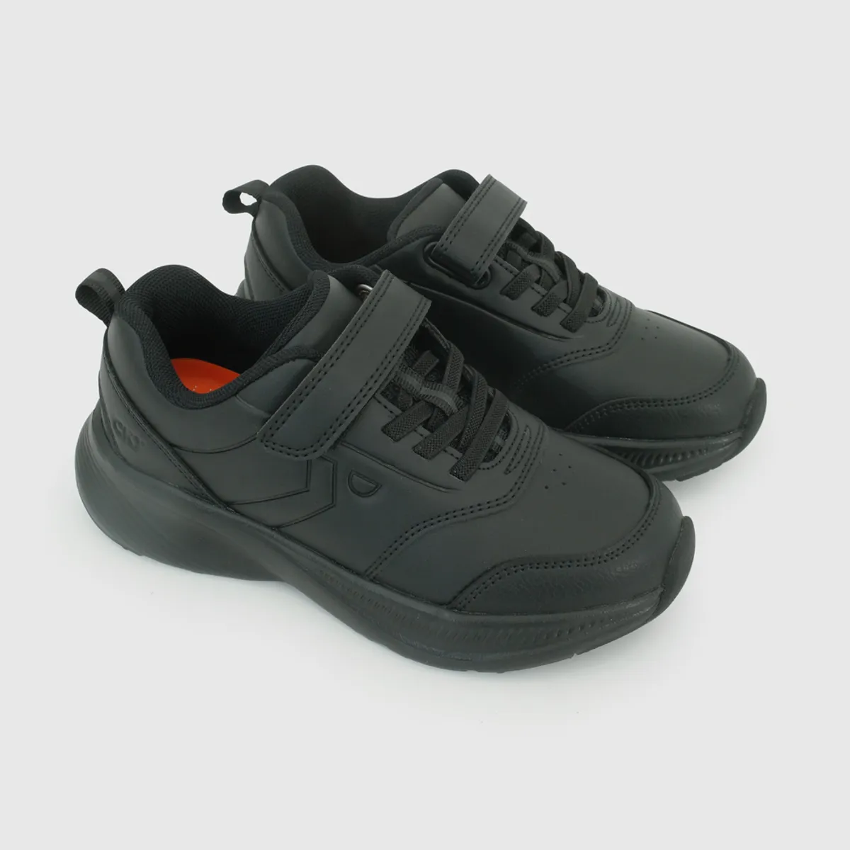COLLOKY - Zapatilla Escolar Negra con Velcro Elástico y Suela Phylon