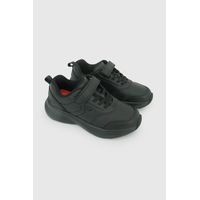 Zapatilla Escolar Negra con Velcro Elástico y Suela Phylon