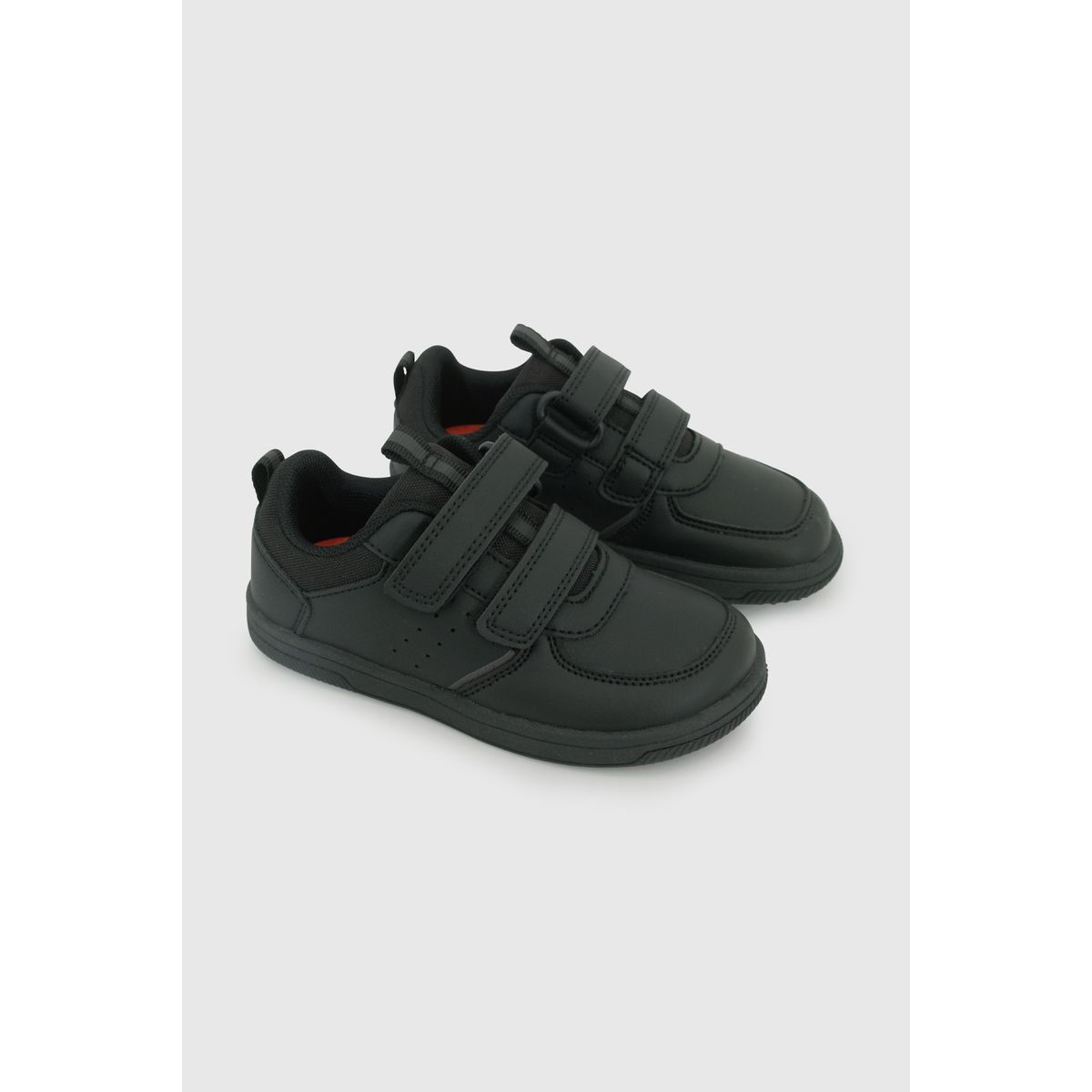 COLLOKY - Zapatilla Escolar Negra con Velcros y Plantilla de Memory Foam