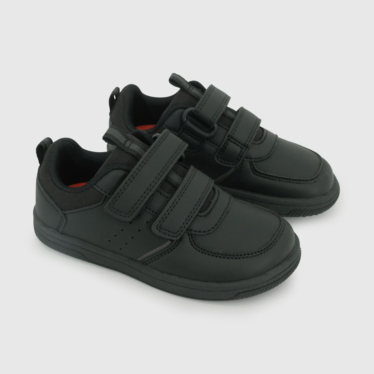 COLLOKY - Zapatilla Escolar Negra con Velcros y Plantilla de Memory Foam