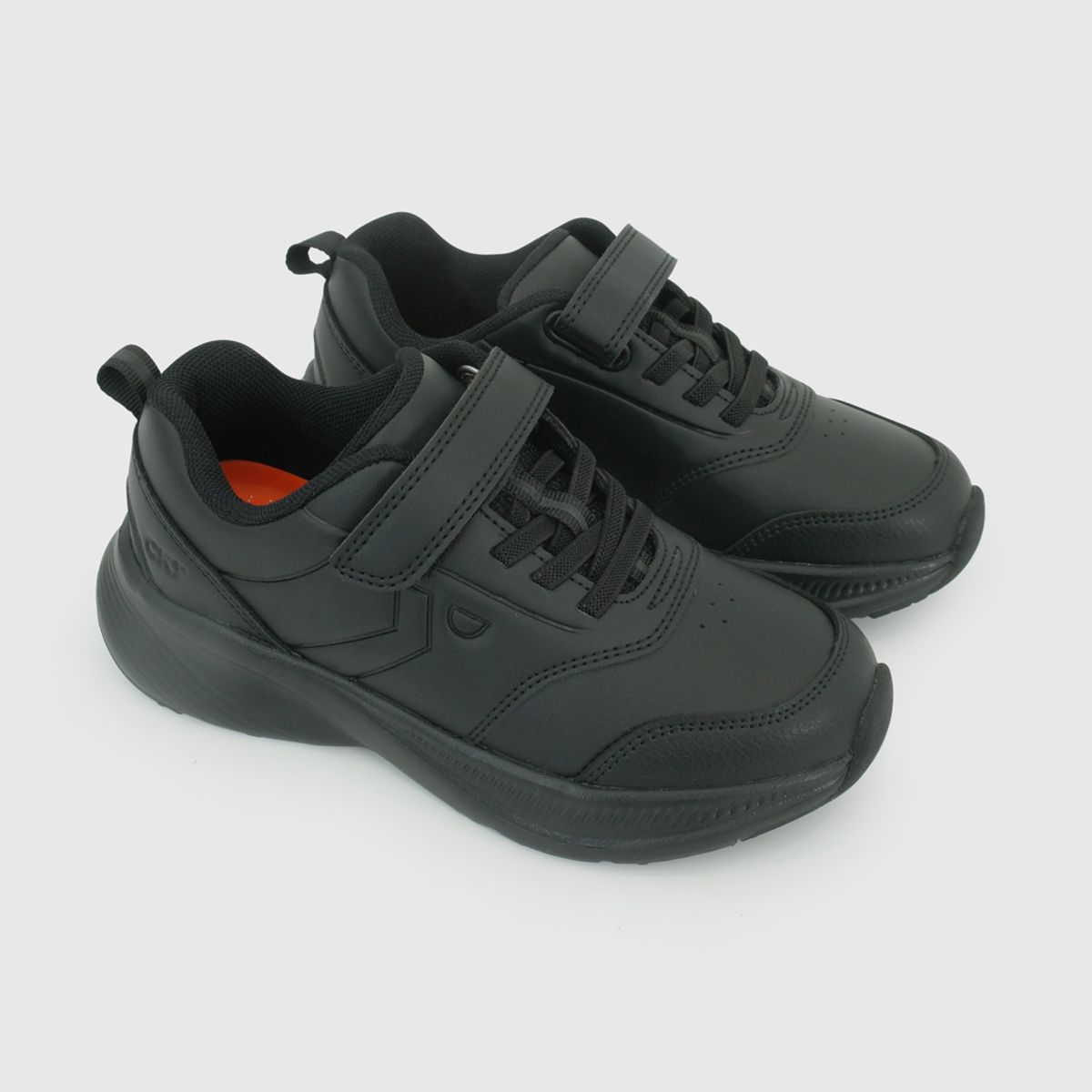 COLLOKY - Zapatilla Escolar Negra con Velcro Elástico y Suela Phylon