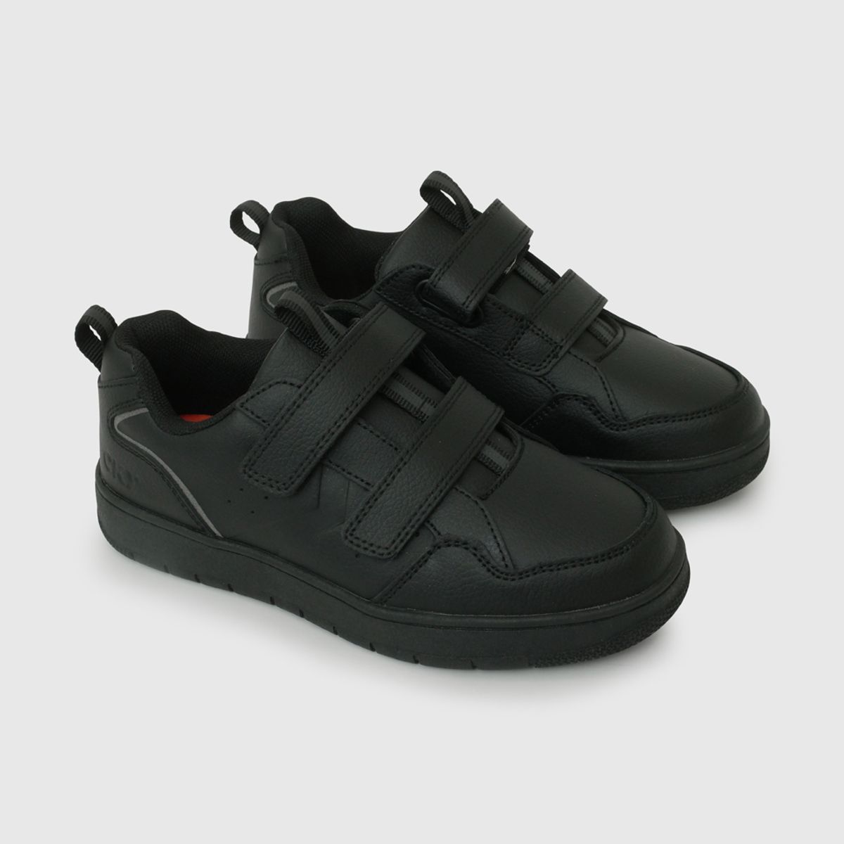 COLLOKY - Zapatilla Escolar Negra con Velcros y Plantilla de Memory Foam