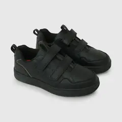 COLLOKY - Zapatilla Escolar Negra con Velcros y Plantilla de Memory Foam