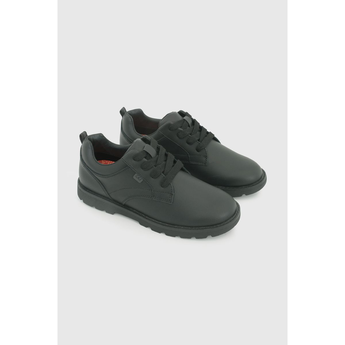 COLLOKY - Zapato Escolar Negro con Cordones Reflectantes y Suela Antideslizante