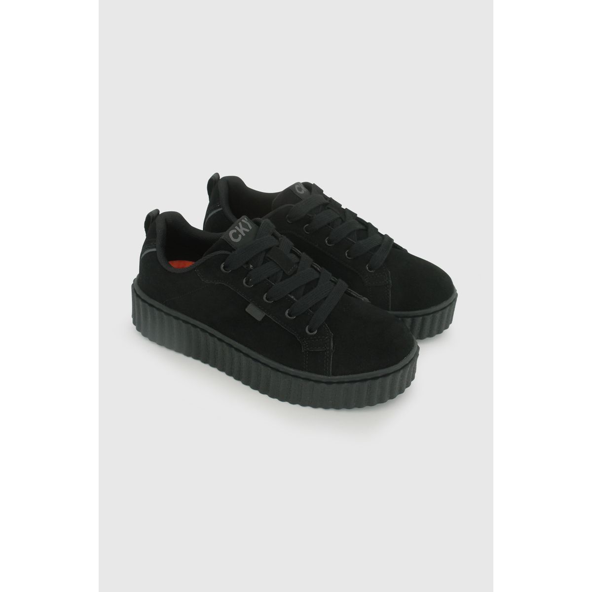 COLLOKY - Zapatilla Escolar Negra con Cordones y Suela Antideslizante