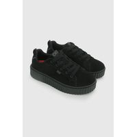 Zapatilla Escolar Negra con Cordones y Suela Antideslizante