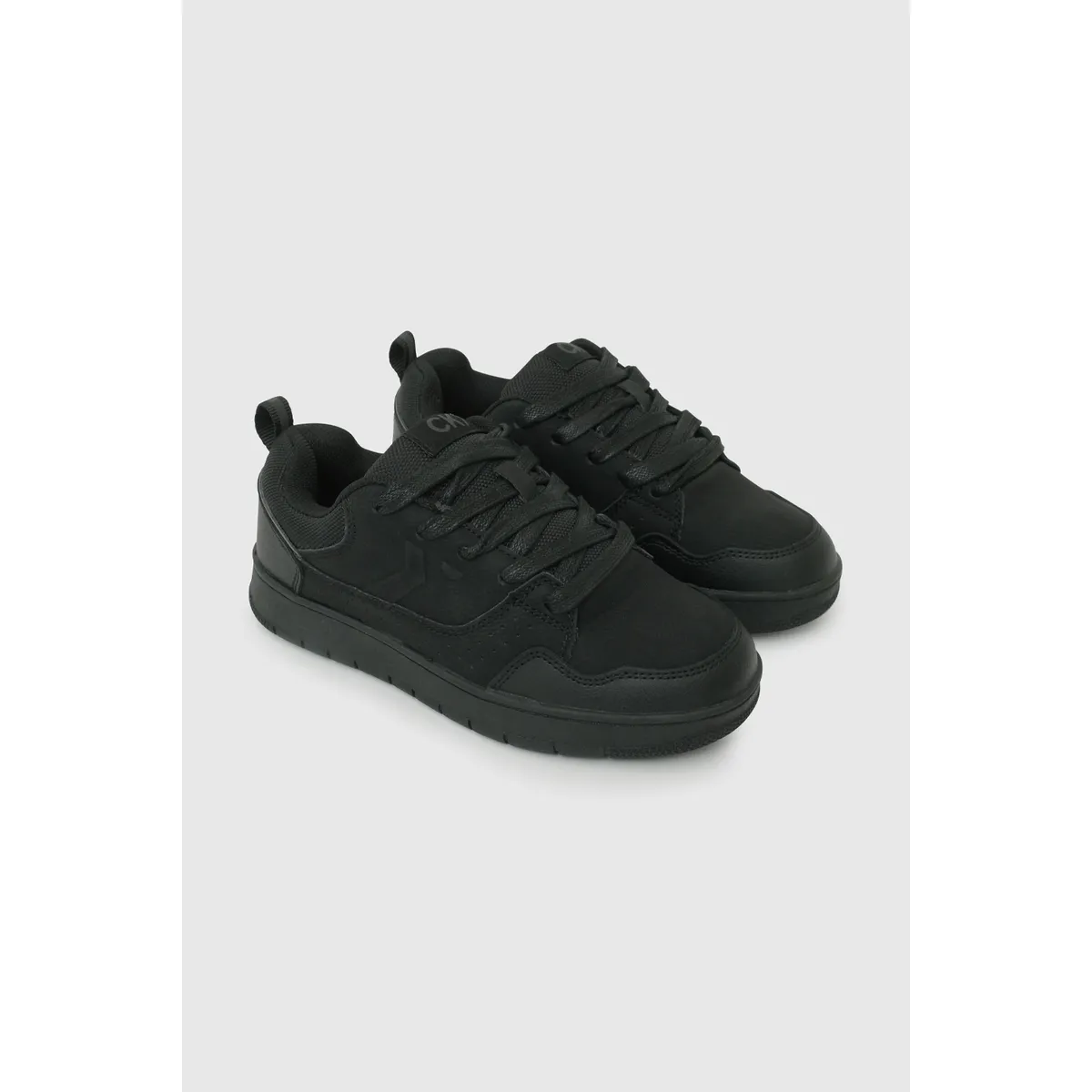 COLLOKY - Zapatilla Escolar Negra de niño con Cordones y Suela Antideslizante