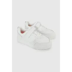 COLLOKY - Zapatilla Escolar Blanca con Velcro Elástico y Memory Foam