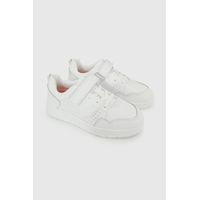 Zapatilla Escolar Blanca con Velcro Elástico y Memory Foam