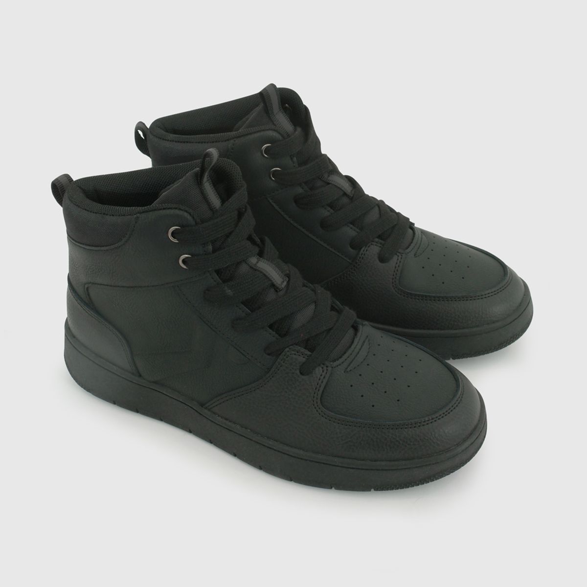 COLLOKY - Zapatilla Escolar Negra con Cordones y Plantilla de Memory Foam