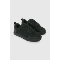 Zapatilla Escolar Negra de niño con Cordones y Suela Antideslizante